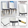 AZL1 Life Concept Accent Chairs 4 Dining Chair Set, High Back Seat PU Material and Sturdy Black Leg Chair for Dining Room, White, 16.7"*17"*36.4" - 4 of 4