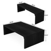Resenkos Computer Desk, Office Desk, Study Desk,78.7" Two Person Desk, Wood Long Computer Desk Double Desk,Black - 2 of 4