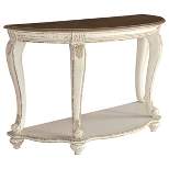 Realyn Sofa Table White/Brown - Signature Design by Ashley