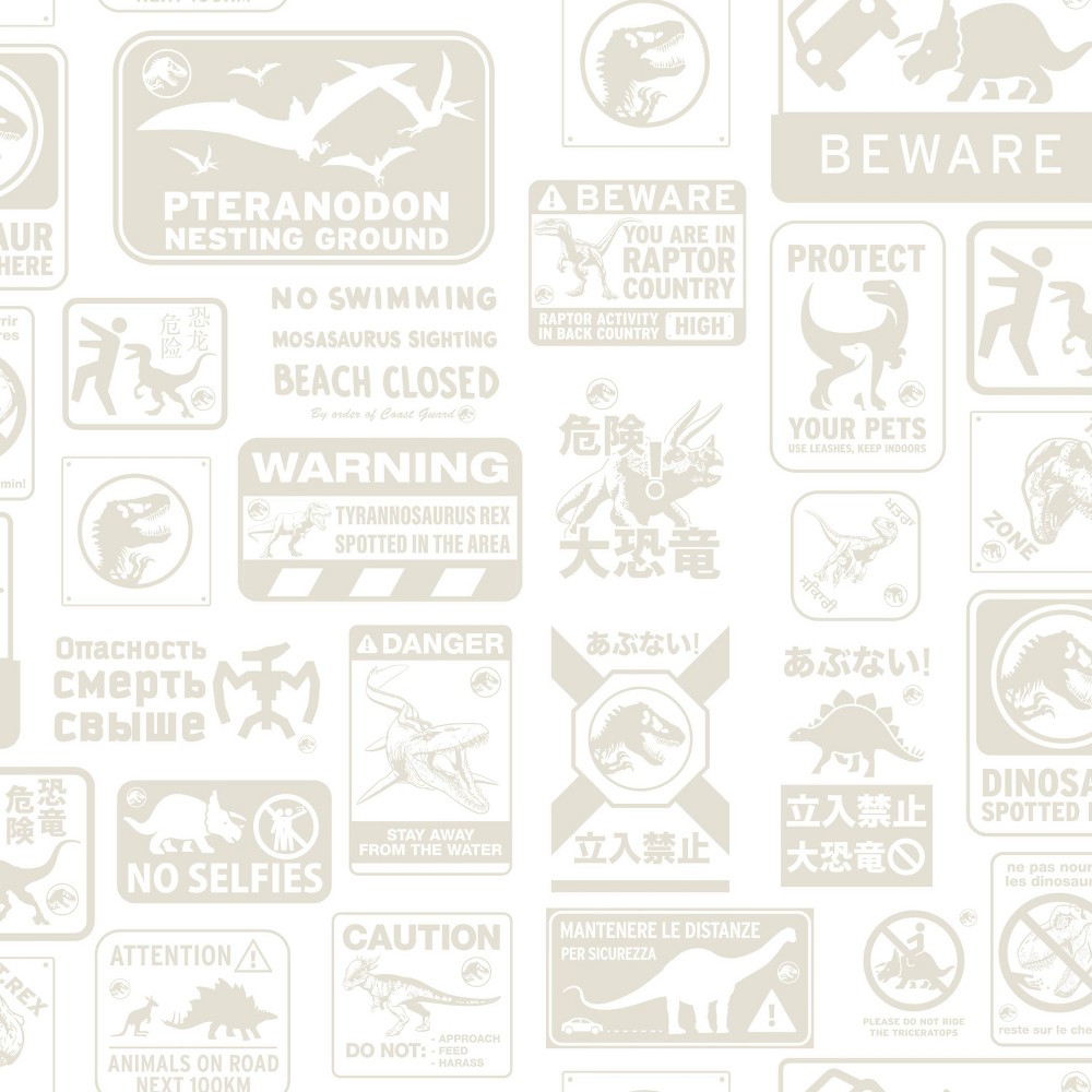 Photos - Wallpaper Roommates Jurassic World Dominion Signs Peel and Stick Kids'   
