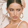 4mm Thick Gold/Silver Hoop Earrings - Hollow Tube Design, Hypoallergenic & Lightweight (20-60mm Sizes) - 4 of 4