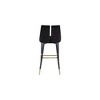 Meridian Furniture,Sleek Black Velvet Stool, Set of 2 - 3 of 4