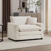 Light Beige Corduroy Fabric, Comfortable Single Accent Chair Deep Seat Sofa With One Pillow - 2 of 4