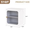 MaseiKar Single Sturdy & Convenient Foldable Cabinet, Durable Steel-Wood Combo with Anti-Slip Design, Easy to DIY Storage Container with door - 3 of 4