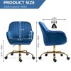 Modern Velvet Office Chair, Swivel Home Desk Chair, Height Adjustable Upholstered Vanity Chair, Accent Chair for Living Room Bedroom - 4 of 4