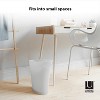 Umbra 1006232-661-A60 Skinny Sleek & Stylish Bathroom Trash, Small Garbage Can 2 Gallon Capacity, White, 2-Pack - 4 of 4