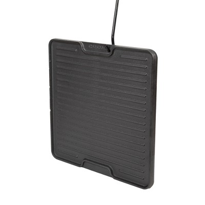 15" Black Pre-Seasoned Cast Iron Griddle with Lid Lifting Hole
