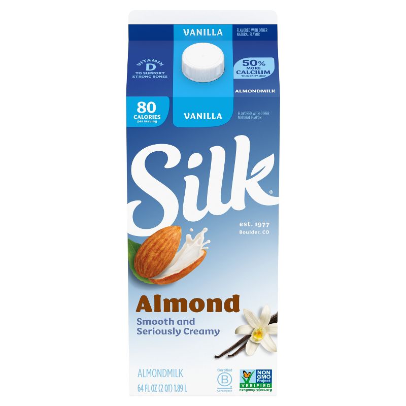 Silk Vanilla Almond Milk - 0.5gal, 2 of 8