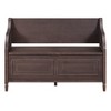 VYNXARIA Rustic Style Solid wood Entryway Multifunctional Storage Bench with Safety Hinge - 3 of 4