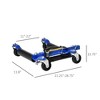 Hydraulic Wheel Dolly Tire Jack with Ratcheting Foot Pedal for Vehicle Positioning for Car Truck RV Trailer, 1500LBS - 3 of 4
