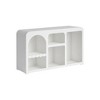 HomeRoots 50" White Fiberglass Solid Console Table With Five Shelves - 4 of 4