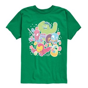 Boys' - Marvel - Avengers Easter Stickers Short Sleeve Graphic T-Shirt - 1 of 4