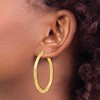Black Bow Jewelry 3mm Twisted Textured Round Hoops in 10k Yellow Gold, 40mm (1 1/2 Inch) - 3 of 4