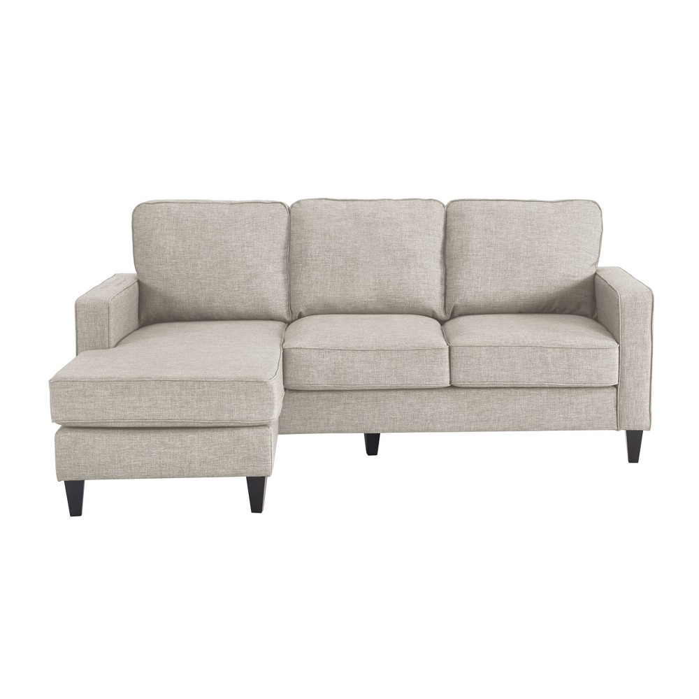 Photos - Sofa Serta Harmon Sectional Ash Gray - : Mid-Century Modern Upholstered Couch wi 