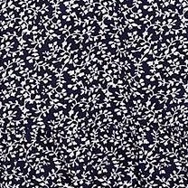 navy blue white leaves