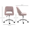 NicBex Modern Mid Back Adjustable Height Swivel Home Office Chair with Hollow Back Design for Work Study Vanity - 3 of 4