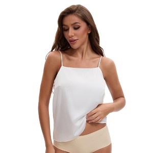 INSPIRE CHIC 3 Choice for Women's Square or V Neck Cami Vest Wide Strap Light Sleeveless Tank Camisoles - 1 of 4