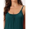 cheibear Women's Loungewear Solid Color Ruffle Trim Camisole Tops with Shorts Pajama Sets - image 4 of 4