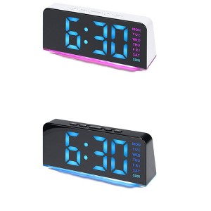 REGALWOVEN 2 Pcs Plastic Digital Corded Accurate Electric Alarm Clock 6.3 x 2.6 x 1.6 inch - 1 of 4