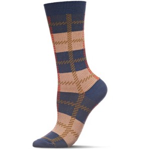 Memoi Women's Retro Vintage Plaid Crew Socks - 1 of 4