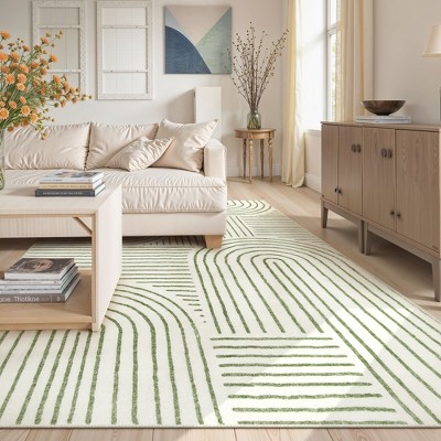 Lahome Abstract Washable Rugs Non Slip Soft Living Room Rugs Ultra-Thin Rainbow Bedroom Rug Non Skid Rug Backing Accent Carpet for Room Office