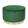 Croton Modern Glam Velvet Swivel Ottoman - Christopher Knight Home - 2 of 4