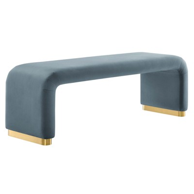 Modway Koda Performance Velvet Waterfall Long Bench