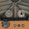 VisioGear Canopies and Gazebos, Gazebo with Double Roof Canopy, Gazebo Pavilion for Patio and Backyard, Gray, 144"*144"*120.12" - 3 of 4