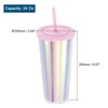 Unique Bargains Acrylic Insulated Double Wall Tumbler with Lid and Straw - 2 of 4