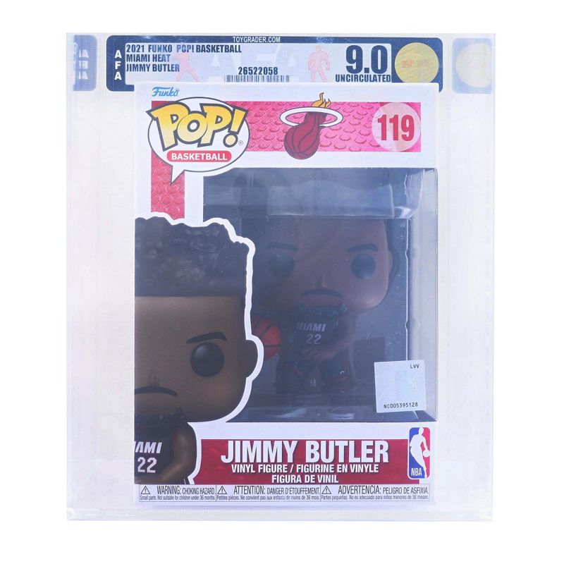 Funko Miami Heat NBA Funko POP | Jimmy Butler (Black Jersey) | Rated AFA 9.0, 1 of 4