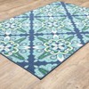 Marlowe Medallion Patio Rug Blue/Green - 4 of 4