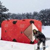 140"x70.8"x79" Insulated Pop Up Ice Fishing Tent - Portable Hub-Style Shelter for 1-8 Persons, Windproof & Warm, Available in Multiple color - 4 of 4