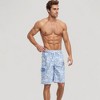 Anna-Kaci Swim Men's Tropical Print Swim Trunks with Adjustable Drawstring Waist and Cargo Pocket Detail - 4 of 4