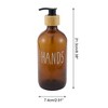 Unique Bargains Elegant Contains the Letters DISHES Soap Pump Dispenser for Bathroom 16.9oz 1 Pc - 4 of 4