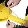 Heavy Duty Steel Snow Shovel with Wheels Adjustable Handle High Capacity Snow Pusher with Anti-Scratch Plate for Driveway & Sidewalk - 4 of 4