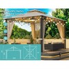 SKRAN 10x12 Soft Top Metal Grill Gazebo with Mosquito Net Sunshade Curtains,Heavy Duty Double Roof Galvanized Canopy for Gardens,Patio,Backyard - 3 of 4