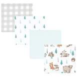 Hudson Baby Cotton Flannel Receiving Blankets, Neutral Woodland Pals, One Size
