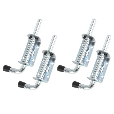 Unique Bargains Car Trailer Galvanized Spring Loaded Latch Lock Pin Barrel Bolt 4.96" 4pcs