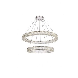 Elegant Lighting Monroe 2 - Light Chandelier in  Chrome - 1 of 4