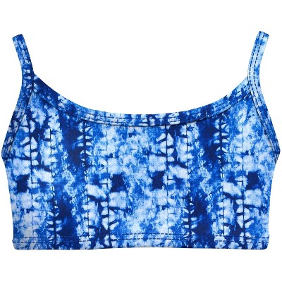 City Threads USA-Made Girls UPF 50+ Printed Bikini Swim Top