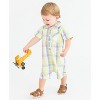 RuggedButts Baby Toddler Boys Short Sleeve Button-Up Romper - 3 of 4