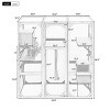 62'' Outdoor Wooden Cat Catio Enclosure with Platforms and 2 Condos,Large Walk-in Cat House Playpen for 1–3 Cats-LAOTIES - 3 of 4
