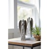 Floral Sculpted Angel with Wood Style Wings (Set of 2) - 3 of 3