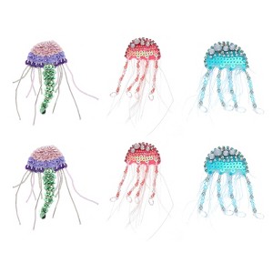 Unique Bargains Jellyfish Rhinestone Applique Patches Purple Pink Blue - 1 of 4