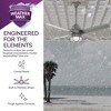Hunter Searow 54" Matte Silver Lighted Ceiling Fan with Integrated LED and Wall Control for Outdoor Spaces - 2 of 4