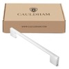 Cauldham Solid Kitchen Cabinet Pulls Handles (6-5/16" Hole Centers) - Modern Thin Profile Drawer/Door Hardware - Style M255 - Polished Chrome - 4 of 4