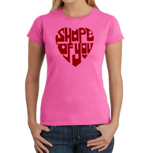 LA Pop Art Women's Word Art T-Shirt - Shape of You - 1 of 4