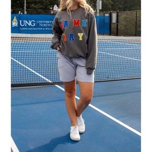 Women's Patch Game Day Crewneck Long Sleeve Top - OAT COLLECTIVE - 1 of 2