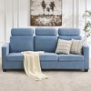 89 Inch Sofa, Oversized 3 Seater Sofa, Chenille Fabric Upholstered Counch with Wide Armrest and Removable Cushion, Comfy Couches - 2 of 4