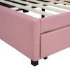 NicBex Full Size Linen Fabric Daybed Modern Wooden Bed Frame with 2 Storage Drawers for Bedroom, Living Room, No Box Spring Required - 4 of 4